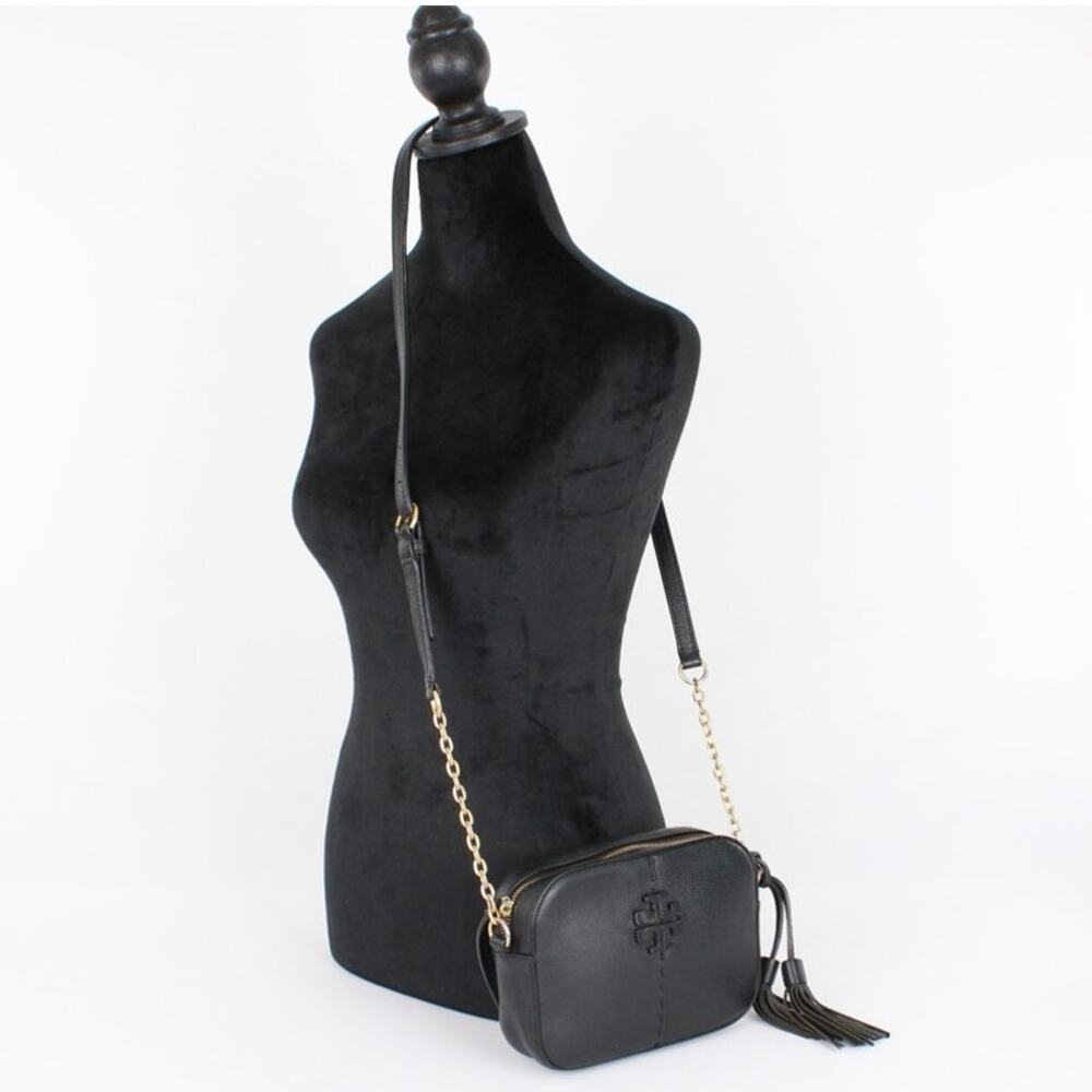 Tory Burch McGraw Black Leather Camera Bag - Picture 6 of 8